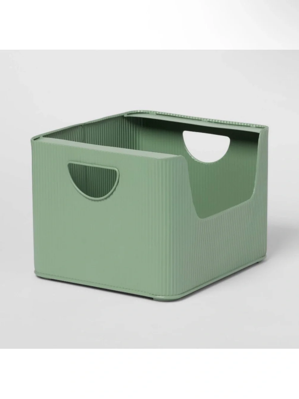 Metal Bin Open Front Green - Brightroom